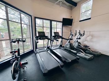Cardio Machines In Gym at The Jax Apartments, San Antonio, TX, 78230